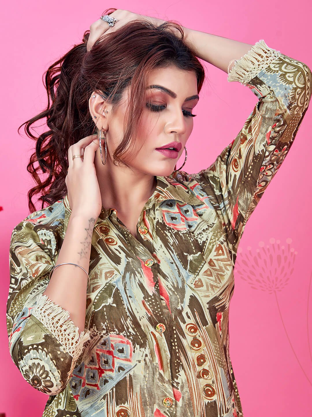 Enhance Your Essence with Multicolor Printed Rayon Co-ord Set image 3