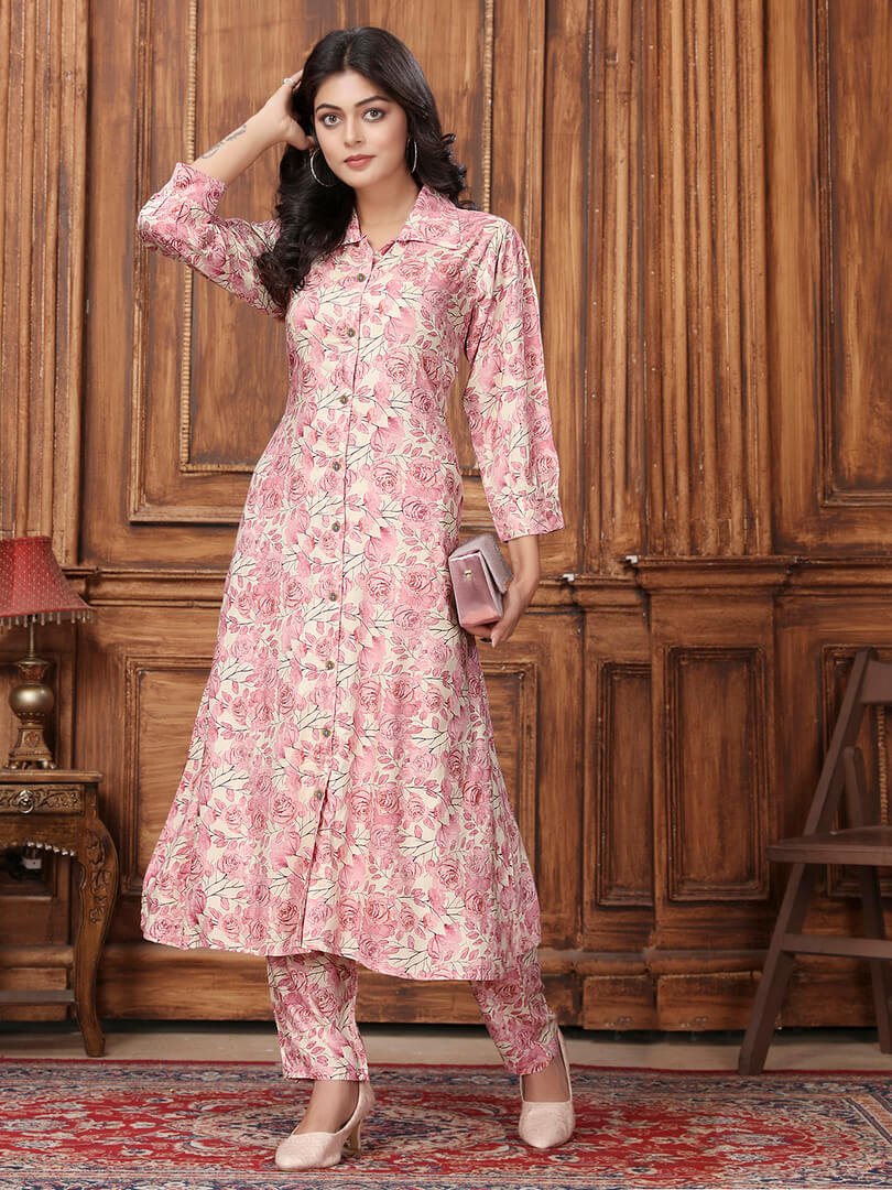 Style It Up with Pink Rayon Printed Cord-Set image 2