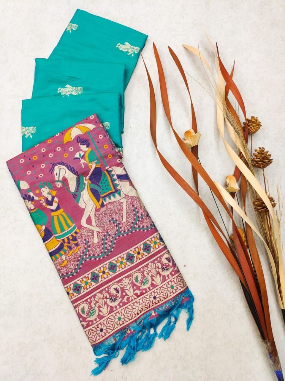 Time to Shine with Blue Raw Silk Saree With Contrast Pallu image 3