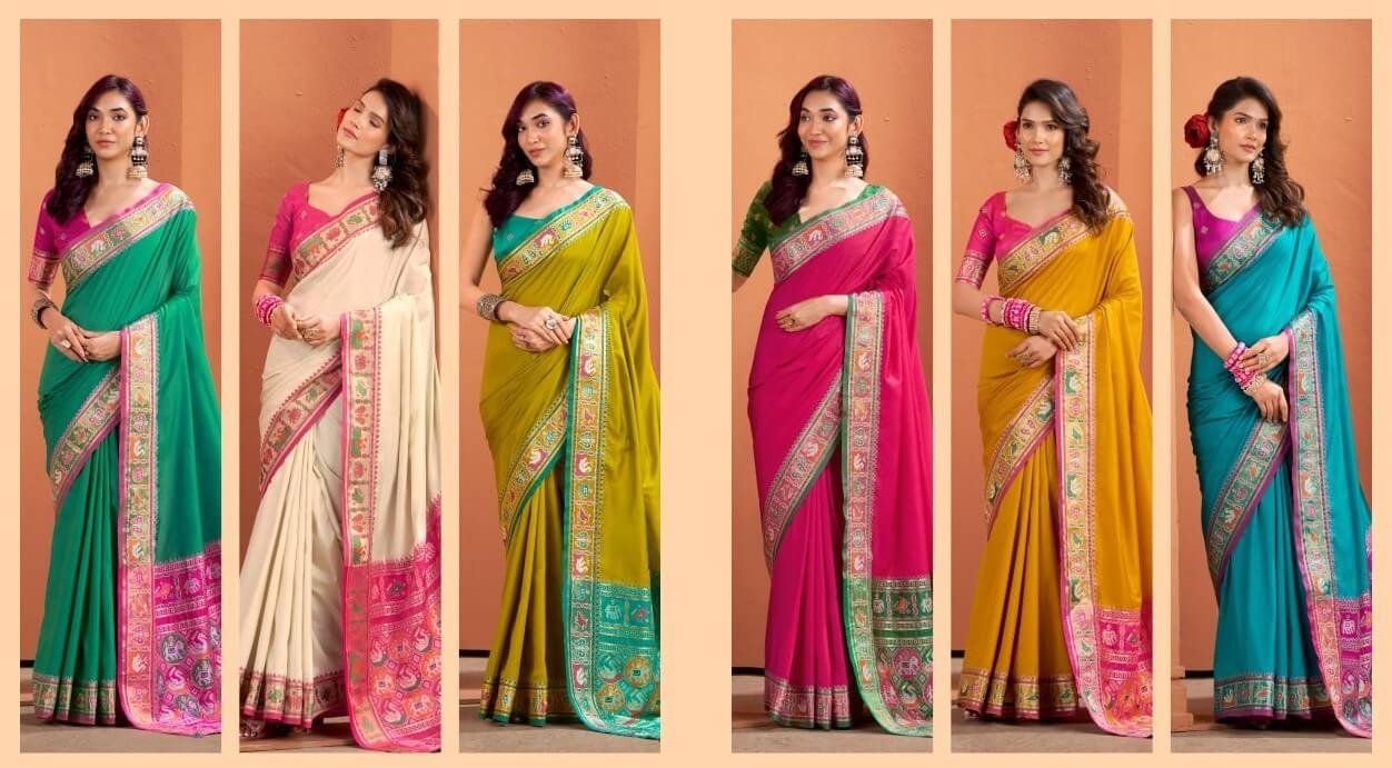 Turn Up the Glam with Forest Green Zari Woven Banarasi Patola Silk Saree image 5